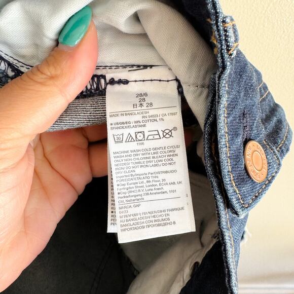 Gap Dark Wash Blue Denim Front Slit Icon Midi Skirt - 28 or 6 - Picture 5 of 9